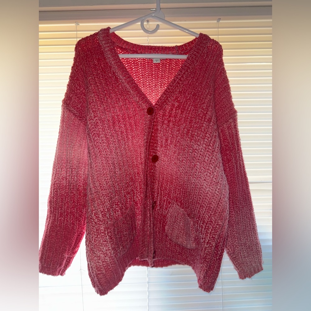 Cardigan pink red